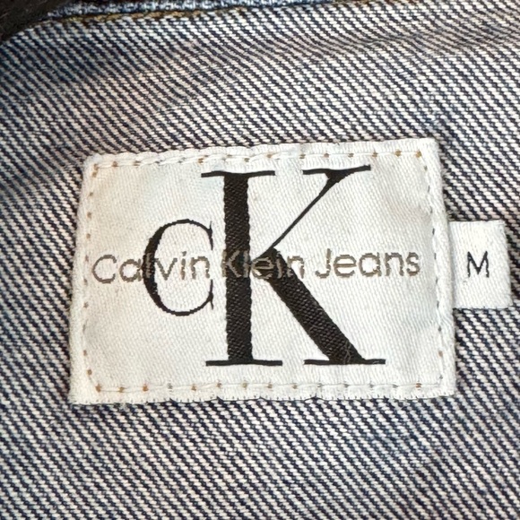 Vintage Calvin Klein Jeans Women's Medium Denim Jean Vest USA Cropped M Med - Picture 2 of 8